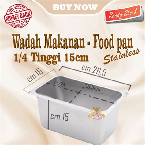 Jual Food Pan Prasmanan Stainless Ukuran Tinggi Cm Wadah Stainless Di Lapak Mgm Online