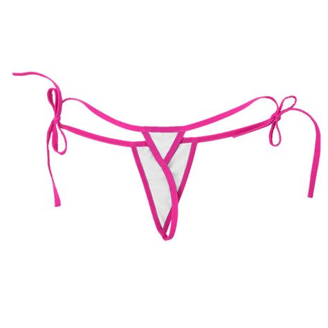 Sexy Women Micro Panties Low Rise Thongs Tie Side Knickers Crotchless