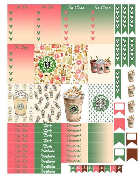 Erin Condren Happy Planner Fall Coffee Cups Sticker Sheet Dunkin Coffee