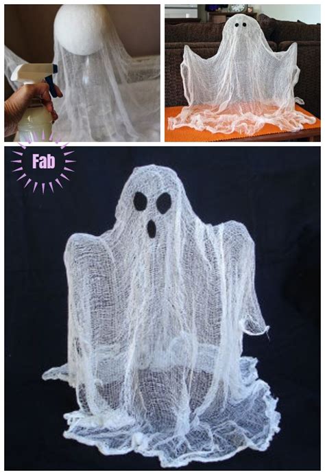 Halloween Crafts Diy Simple Floating Ghost Out Of Cheesecloth Tutorial