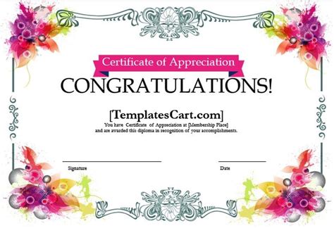 Templatescartcom Certificate Of Appreciation Templatescertificate