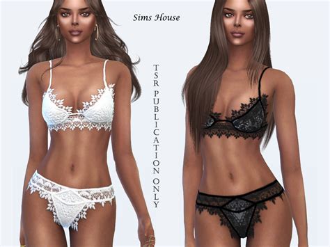 The Sims Resource Set Of Lace Underwear