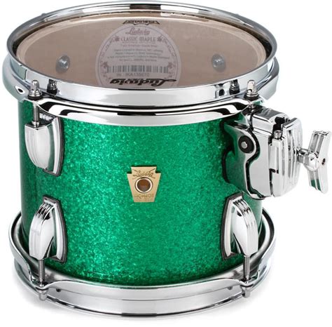 Ludwig Classic Maple Mounted Tom 7 X 8 Green Sparkle Sweetwater