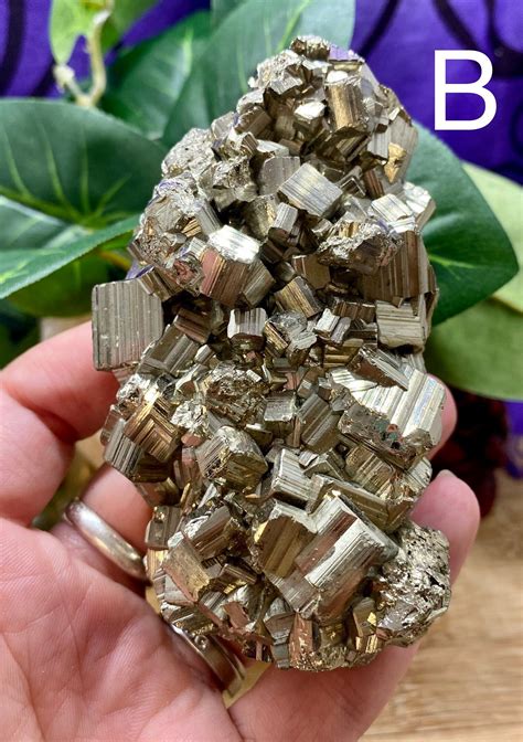 Pyrite Fools Gold Crystal Geode Cluster Natural Stones Lot A