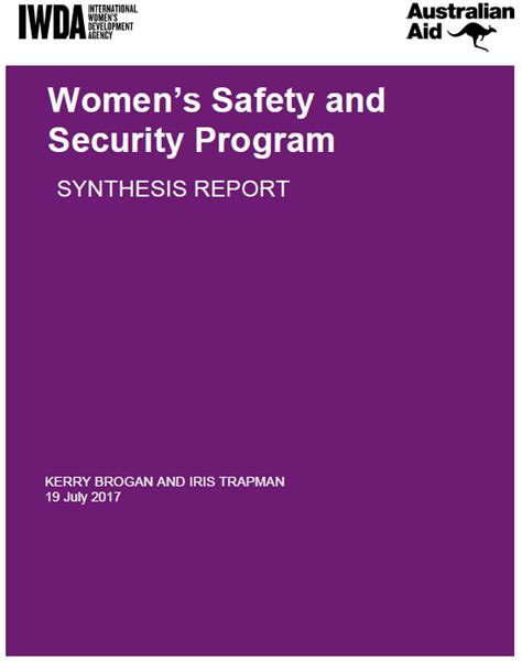 Women S Safety And Security Program Synthesis Report Iwda