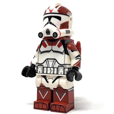Dark Red Rocket Clone Trooper Phase 2 Custom Lego Star Wars Minifi
