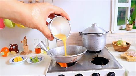 Egg Fried Rice Mini Real Food Cooking Miniature Cooking Kitchen