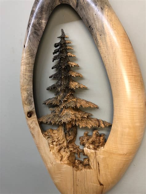 Tree Wood Carving Wall Hanging Wall Tree Sculpture By Gary Burns