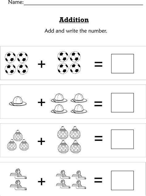 Simple Addition Worksheets For Kindergarten Simple Addition For