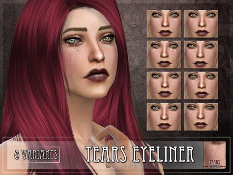 Sims 4 Ccs The Best Tears Eyeliner By Remussirion