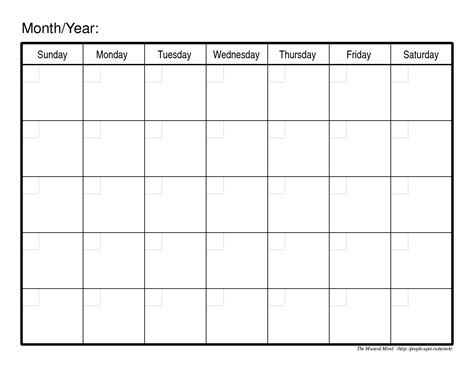 Calendar Month Print Outs Example Calendar Printable