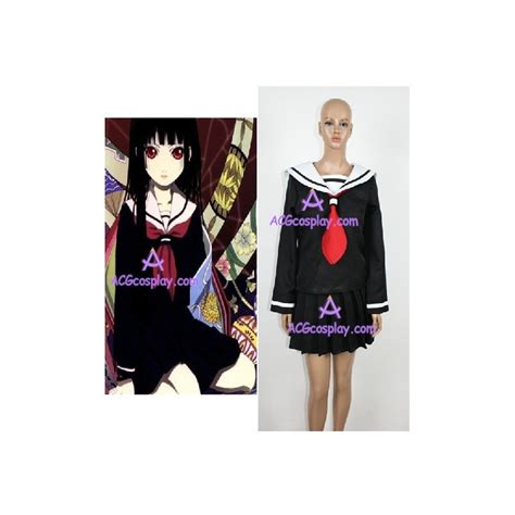 Hell Girl Ai Enma Jigoku Shoujo School Uniform Cosplay Costume