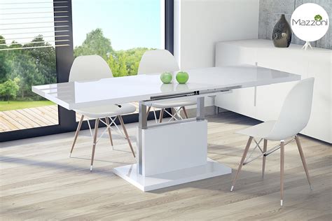 Entspannung pur mit diesem stilvollen möbel: Design Couchtisch Tisch Aston Weiß Hochglanz stufenlos ...