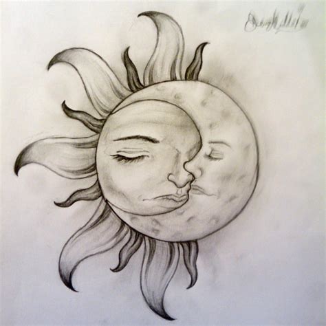 Moon And Sun Drawing Sun Moon Deviantart Dekorisori