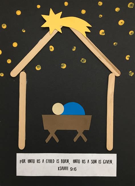 Christmas Preschool Craft Baby Jesus In The Manger For Unto Us A