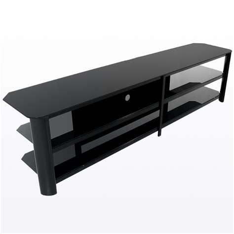 Oakland Tv Stand Foldable Black Living Essentials Corp