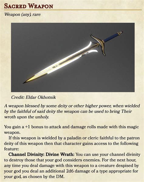 Sacred Weapons For When Your Cleric Or Paladin Needs More Bang For