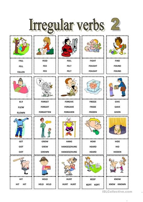Irregular Verbs 2 English Esl Worksheets For Distance Learning And