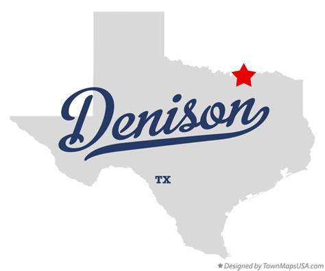 Map Of Denison Tx Texas