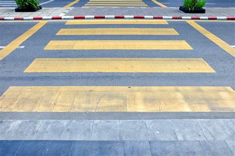 Close Up Of Crosswalk Road Surface Marking Stock Photo Image Of