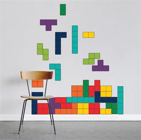 Classic Tetris Wall Decal Video Game Decal Murals Primedecals
