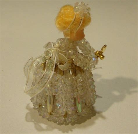 Vintage Safety Pin Beaded Doll Figurine