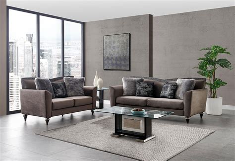 Ufm801 Grey Velvet Living Room Set Global Furniture Furniture Cart