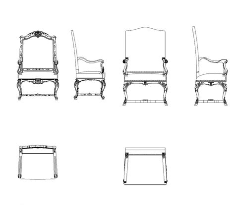 Plan And Elevation Armchair Cad Blocks Autocad File Cadbull