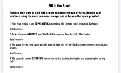 Replace each word in bold with a more common synonym or term. Rewrite ...