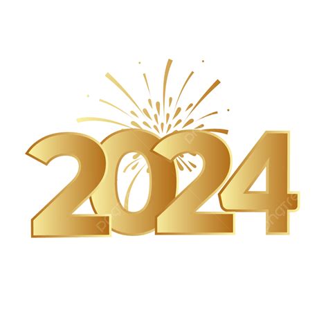 Happy New Year 2024 Gold Text Hd Image Vector Happy New Year 2024