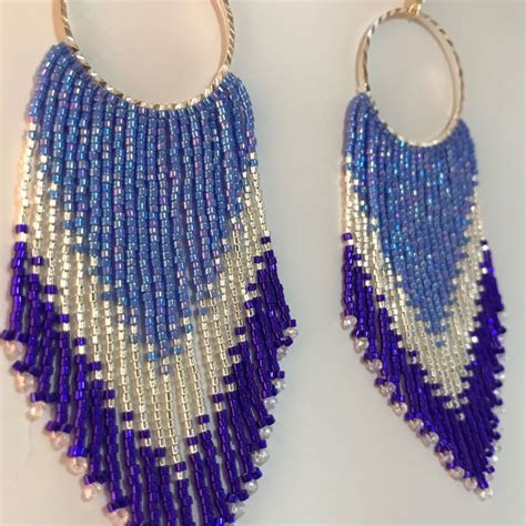 Pin On Beading Ideas Beaded Earrings Seed Bead Jewelry Patterns