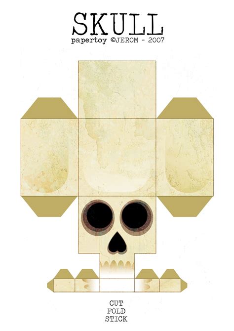 Papercraft Skull Template Snoangels