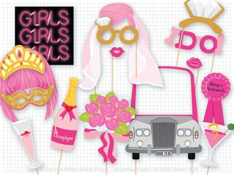 Bachelorette Party Photo Booth Props Photobooth Props Girls Night Out Hen Party Bridal