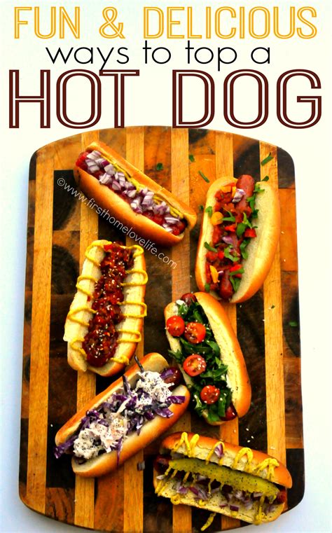 Amazing combos cant wait to use these ideas. hot dog toppings