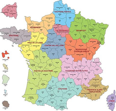 Detailed Map Of France Regions Map Of World