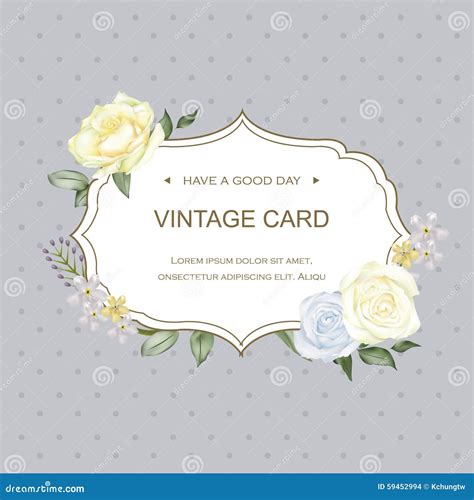 Elegant Greeting Card Template Stock Illustration Illustration Of