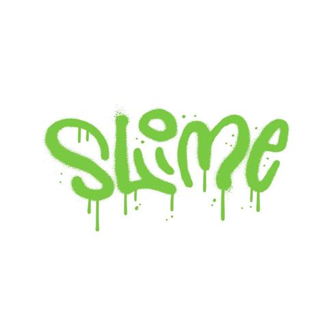 Slime Urban Graffiti Word Inscription In Y2k Grunge Style