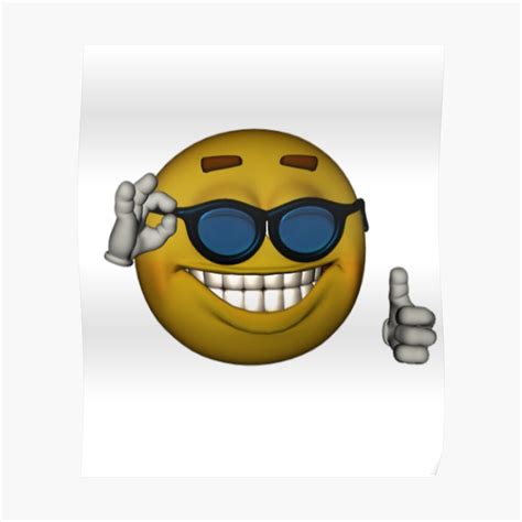 See more ideas about emoji meme, emoji, reaction pictures. Póster «Smiley Face Sunglasses Thumbs Up Emoji Meme Face» de obviouslogic | Redbubble