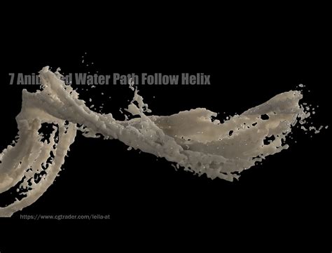 7 Animated Water Path Follow Helix No Plugins 3d Model Animated Cgtrader