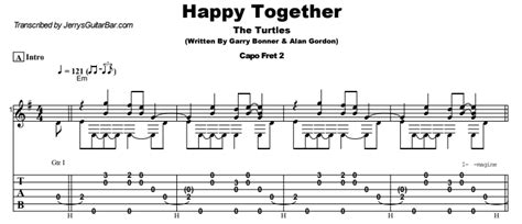 The Turtles Happy Together Guitar Lesson Tab And Chords Jgb