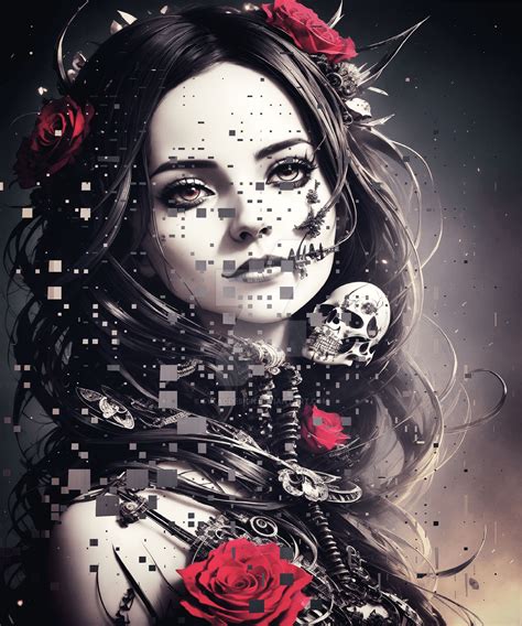 Dark Gothic Roses Bones Craftsmanship Woman Skulls By Sytacdesign On Deviantart