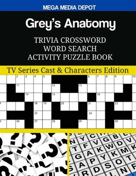 Greys Anatomy Trivia Crossword Word Search Activity Puzzle Book Tv