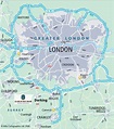 Carte de Londres la capitale du Royaume-Uni