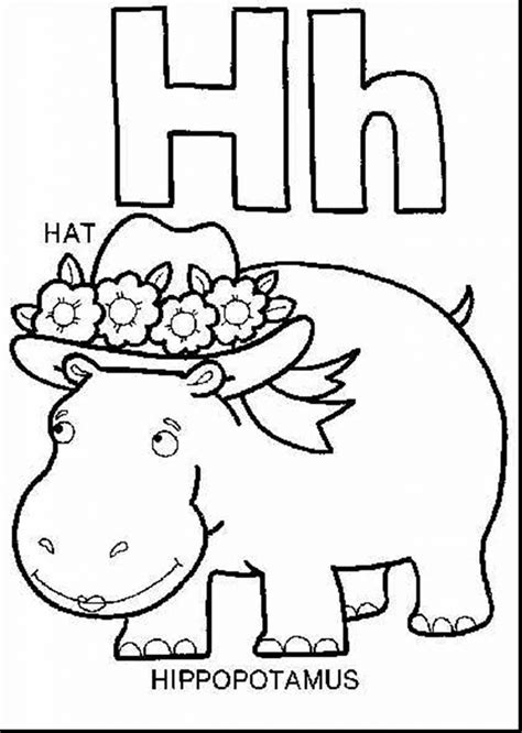 Letter H Coloring Pages Preschool At Getdrawings Free Download