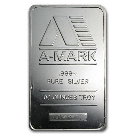 Buy 100 Oz Silver Bar A Mark Pressed Apmex