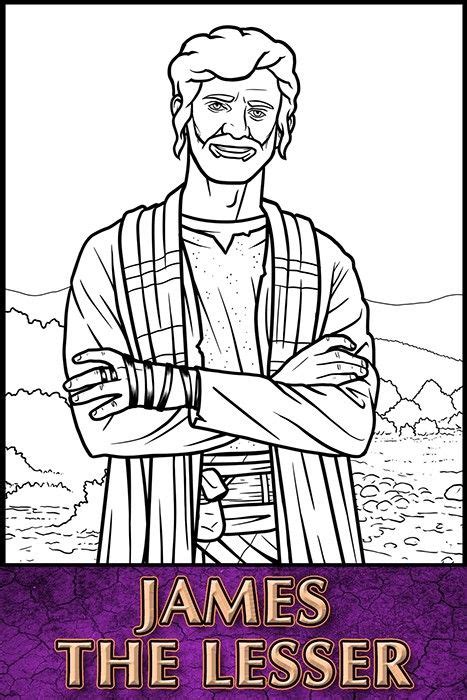 The Apostles Of Jesus Christ James The Lesser Coloring Page Abc