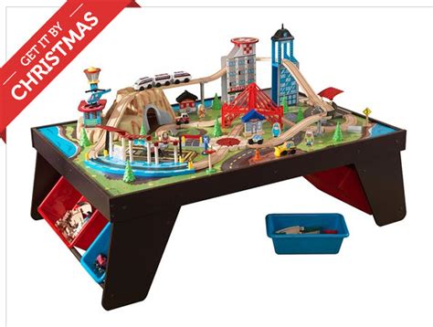 When it's time to clean up, the whole set fits into convenient. 44% Off KidKraft Aero City 85-Piece Train Set & Table Today