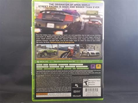 Midnight Club Los Angeles Complete Edition Xbox 360 Geek Is Us