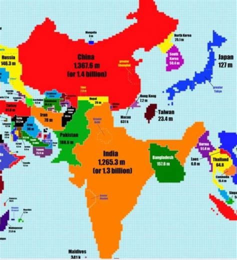 A Man Redesigned The World Map According To Population And Indias Size