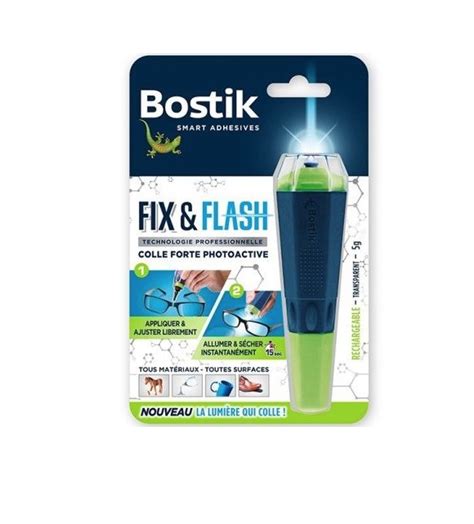 The glue does not set until you how to replace fix & flash refill. BOSTIK FIX & FLASH COLLE FORTE PHOTOACTIVE TRANSPARENTE ...
